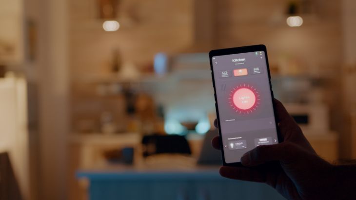 smartphone with lighting control